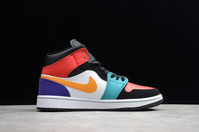 air jordan 1 mid bred multi-color 554724-125