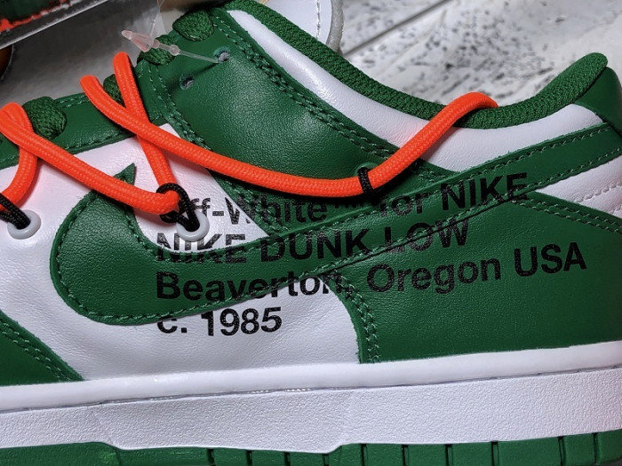 nike dunk low ofw pine green ct0856-100