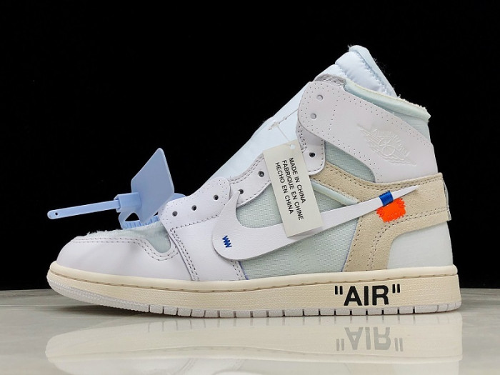 air jordan 1 retro high ofw white  aq0818-100