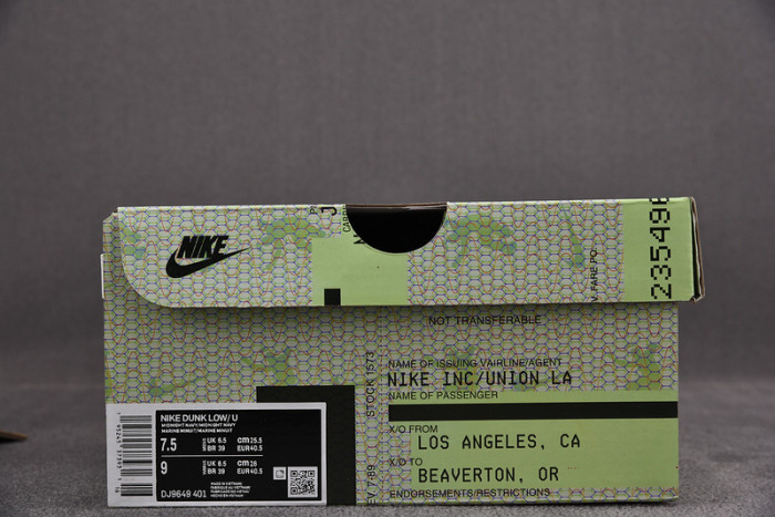 nike union la x dunk low - dj9649 401