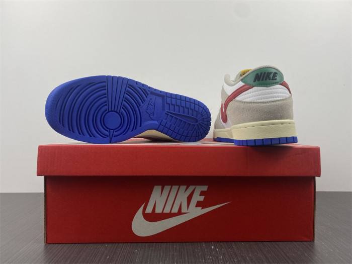 nike dunks low retro prm grey white blue  dx6037-781