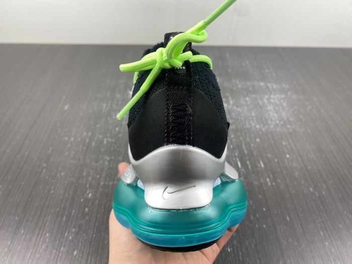 nike air max scorpion fk black green blue sliver fn8884-013